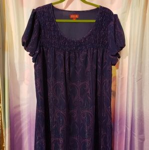 Purple shift dress